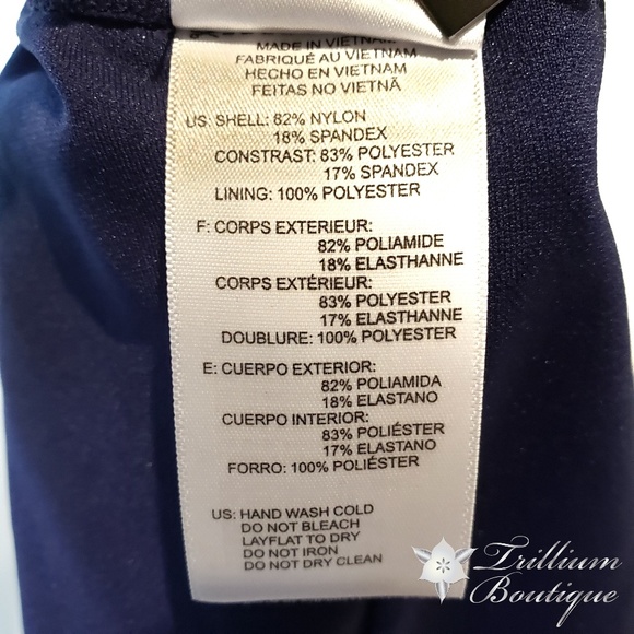 ADIDAS Women's Logo One-Piece Navy Swimsuit NWT! - Picture 6 of 7